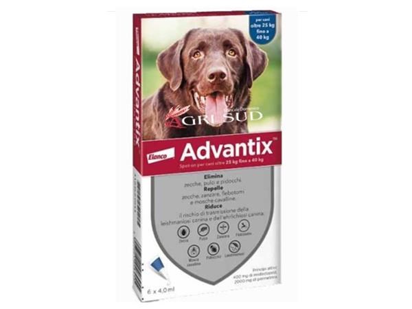 Advantix Spot On x Cani 25-40 Kg. (6 pipette x 4,0 ml)