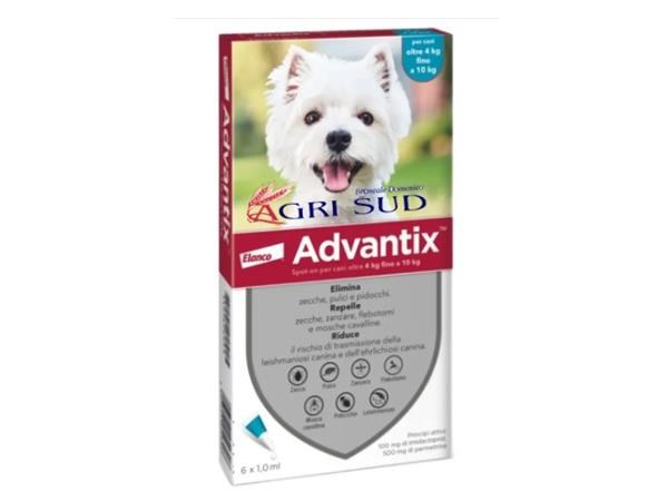 Advantix Spot On x Cani 4-10 Kg. (6 pipette x 1,0 ml)