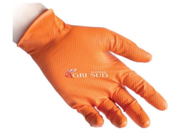 Guanti in Nitrile Arancione S/Polvere P/Zigrinato Tg. M - Conf. Pz. 50