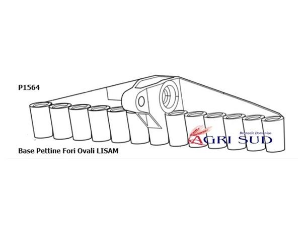 Base Pettine Fori Ovali Lisam